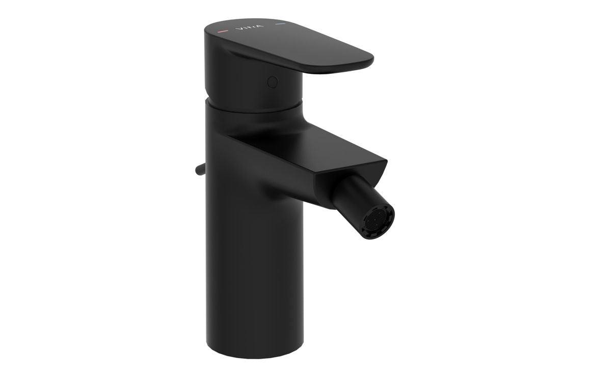 VitrA Flow Soft Bidet Mixer: Chrome, Matt Black