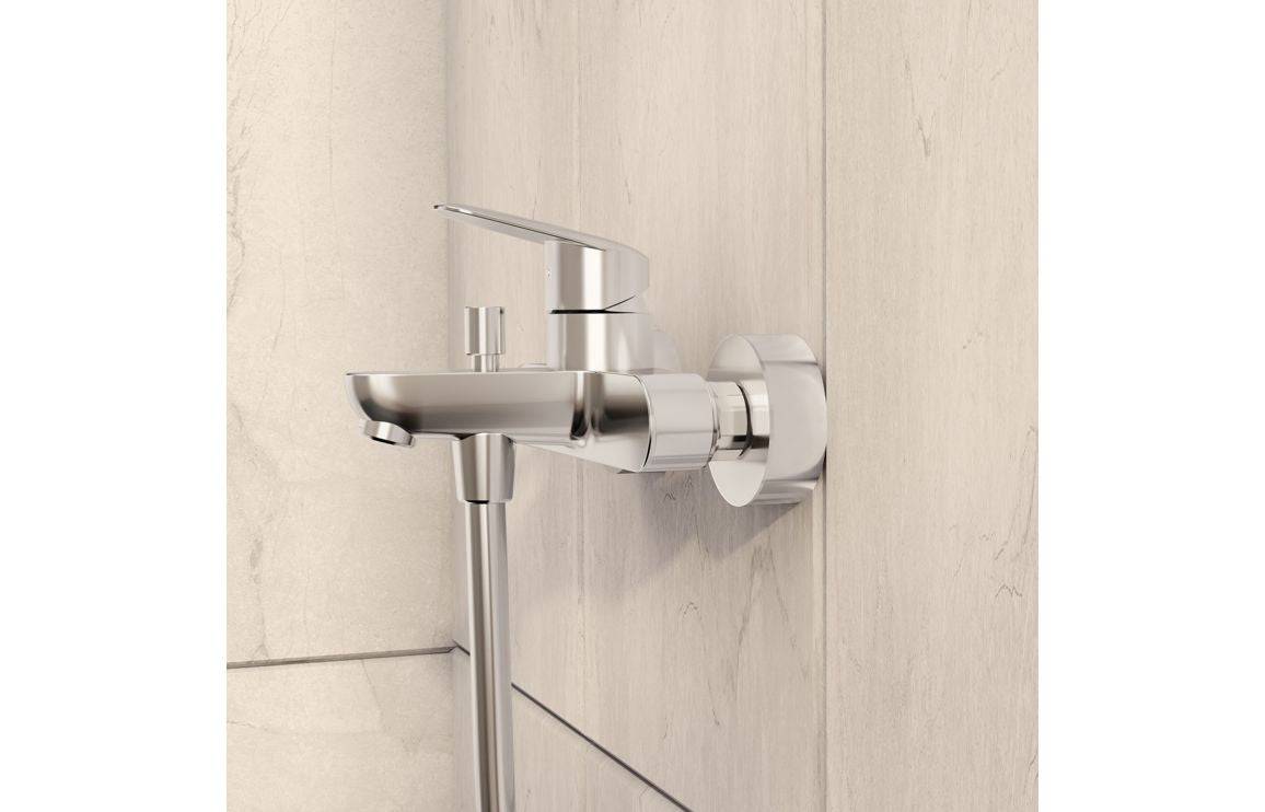 VitrA Flow Round Wall Mounted Bath/Shower Mixer - Chrome