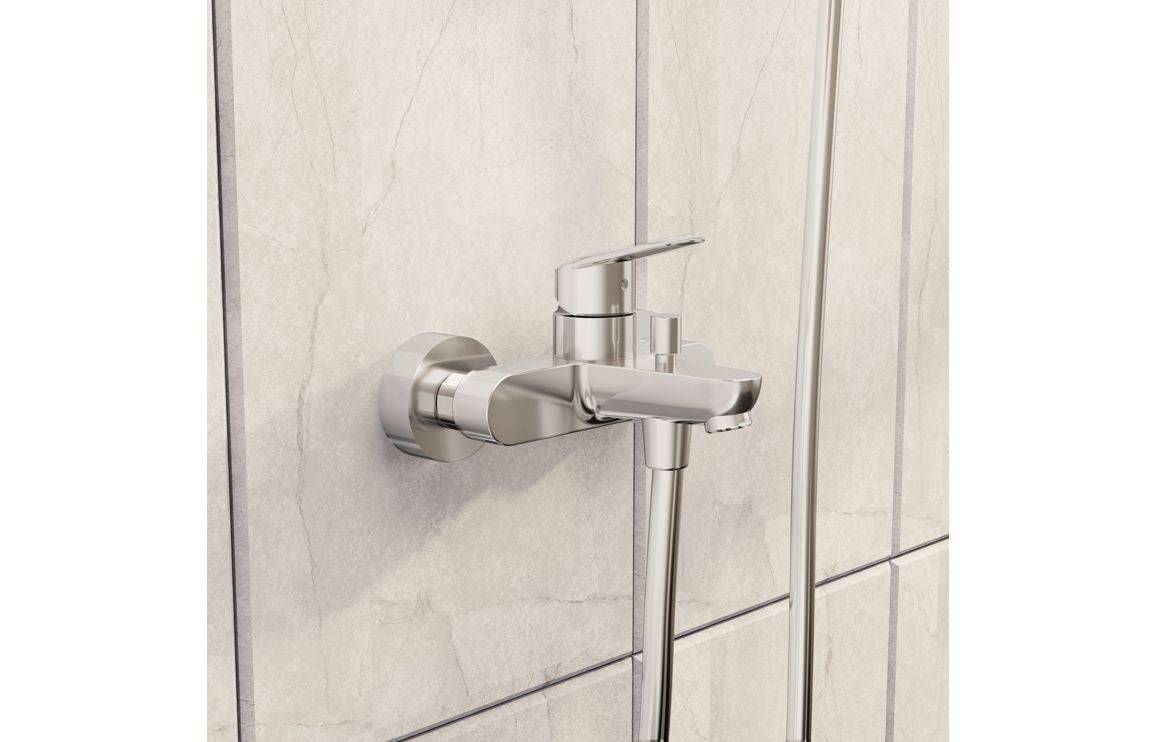 VitrA Flow Round Wall Mounted Bath/Shower Mixer - Chrome