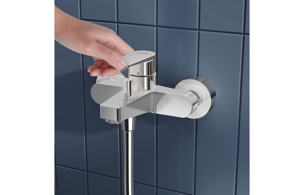 VitrA Flow Square Wall Mounted Bath/Shower Mixer