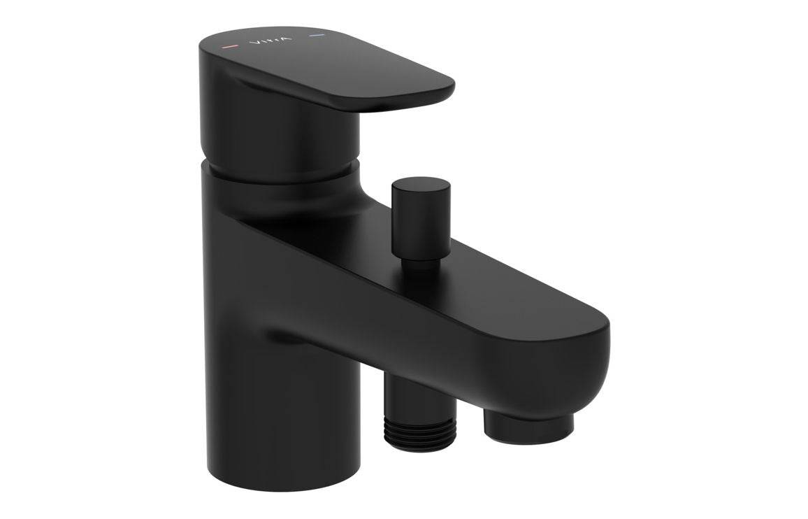 VitrA Flow Soft Monohole Bath/Shower Mixer Chrome or Matt Black