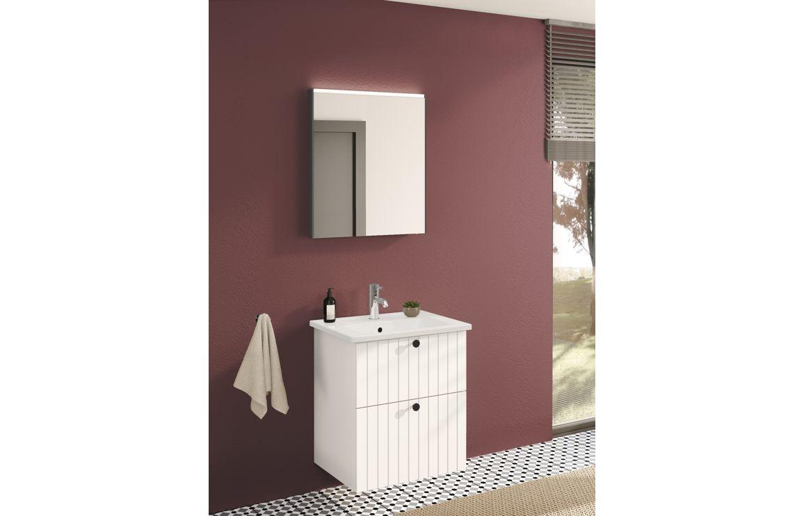VitrA Root Groove 60cm 2 Drawer Washbasin Unit - Matt White, Matt Fjord Green, Matt Grey, Matt Dark Blue, Matt Graphite, Matt Light Grey,  Matt Retro Green
