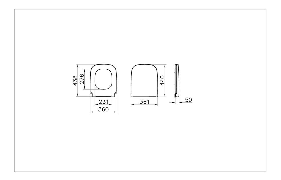 VitrA S20 Slim Toilet Seat - White
