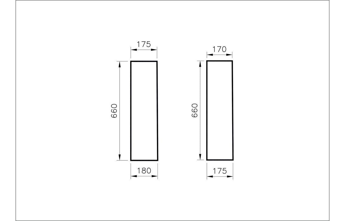VitrA Integra 180x175mm Full Pedestal Only - White