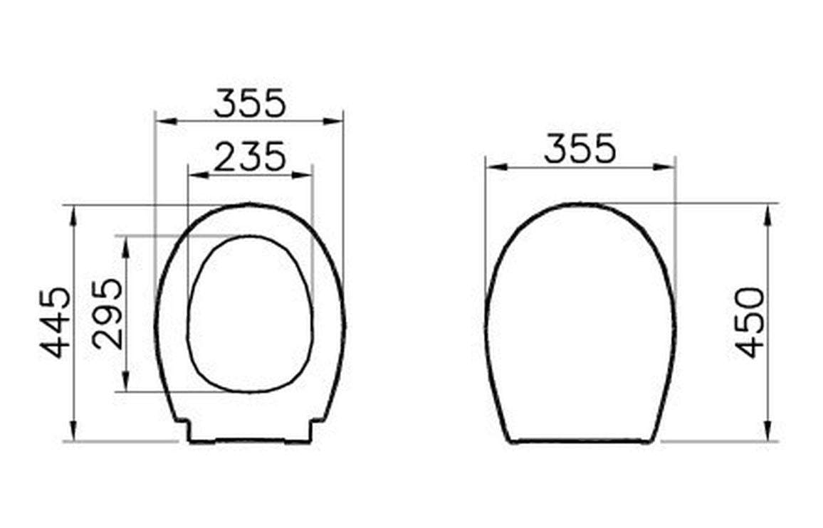 VitrA S20 Elegance Soft Close Toilet Seat - White