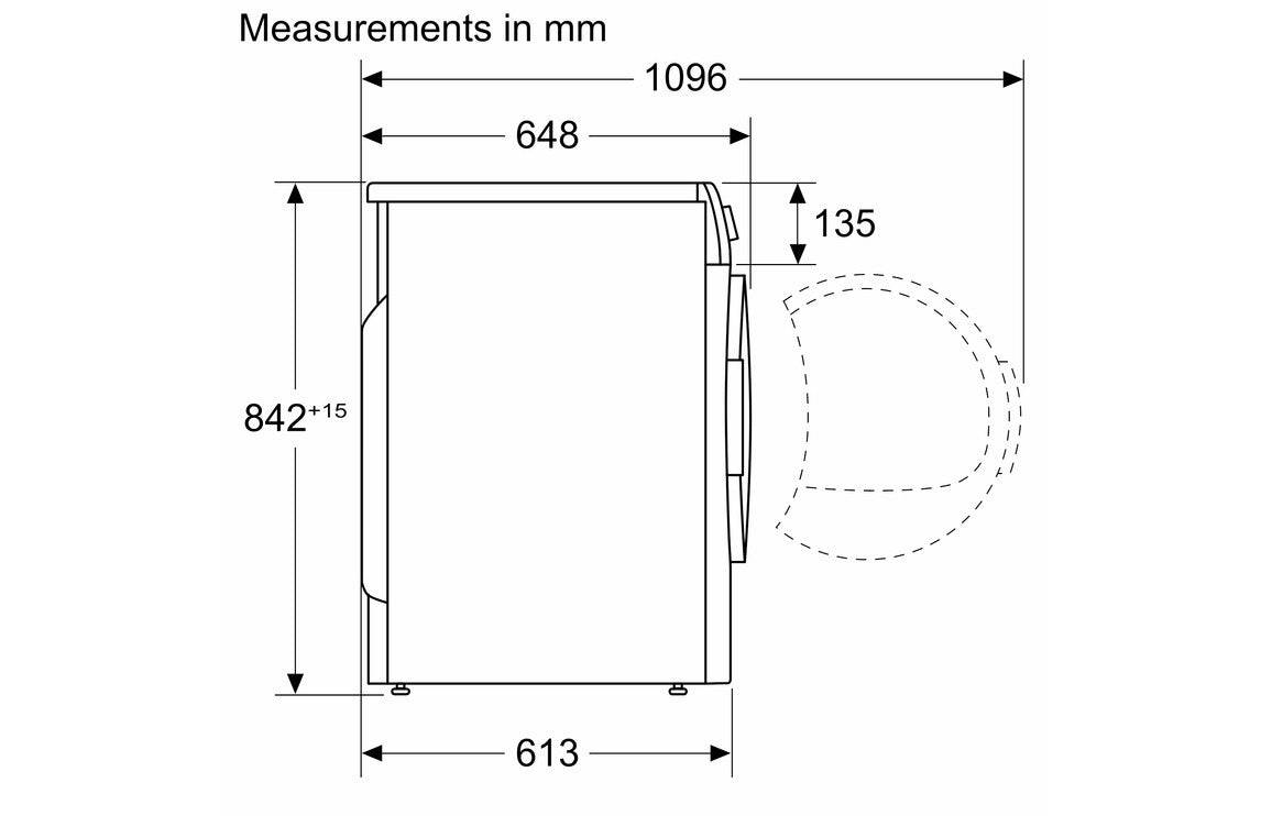 Bosch Series 6 WPG23108GB F/S 8kg Condenser Dryer - White