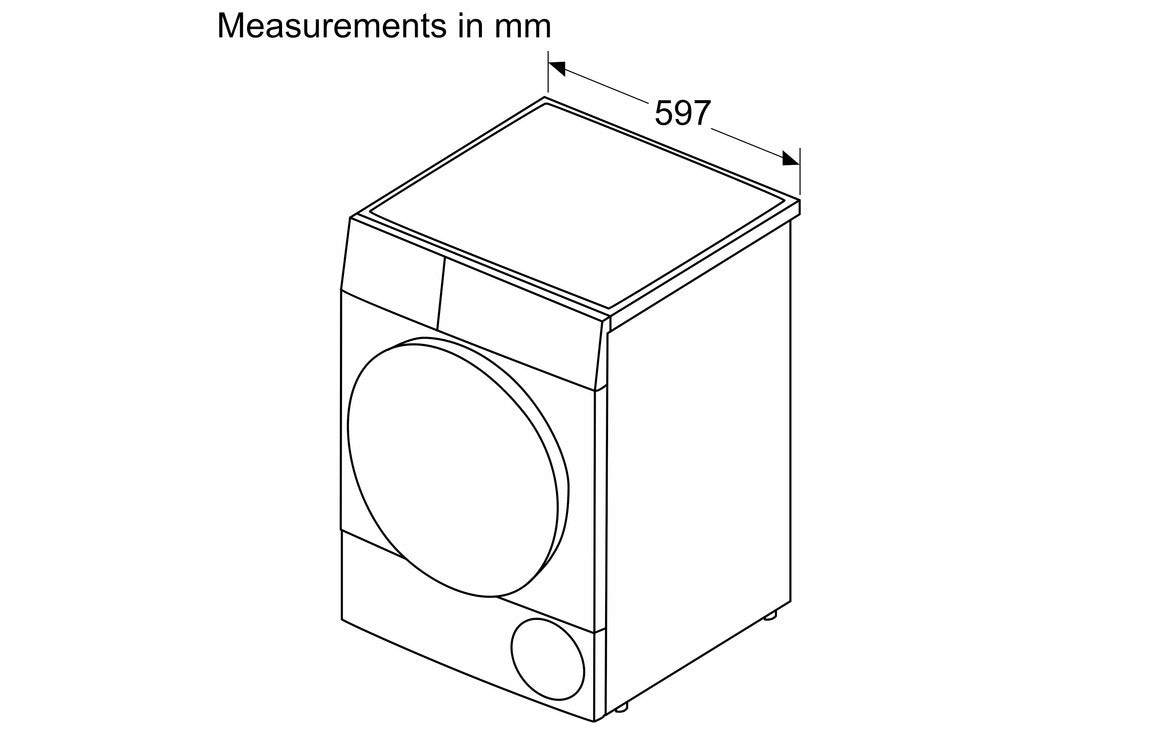 Bosch Series 6 WQG245S9GB F/S 9kg Heat Pump Condenser Dryer - Silver
