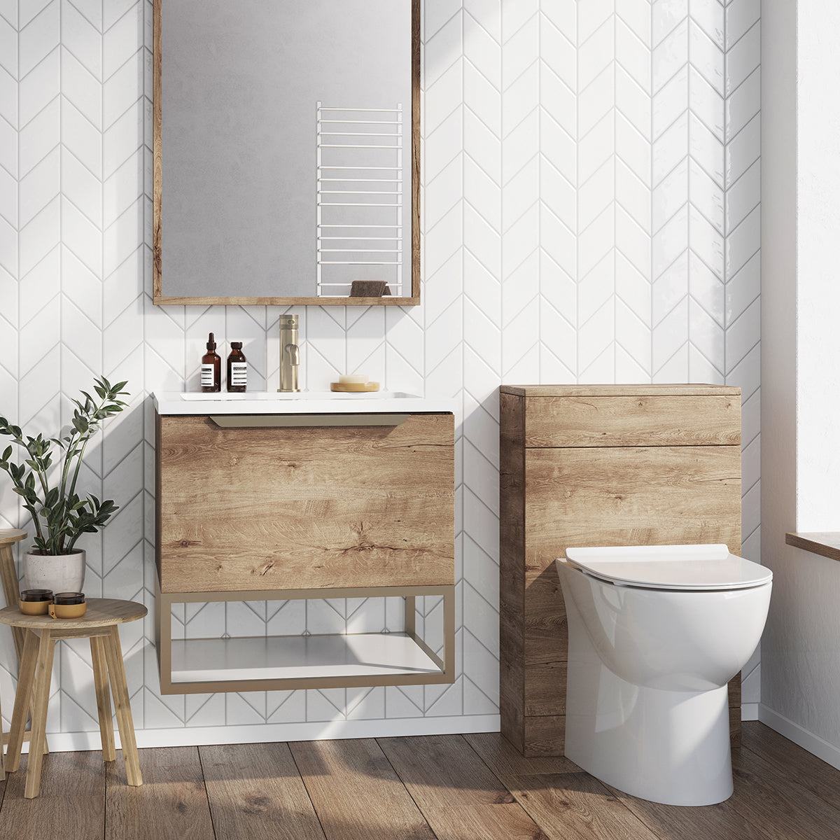 Chevron 40cm Handle Brushed Brass