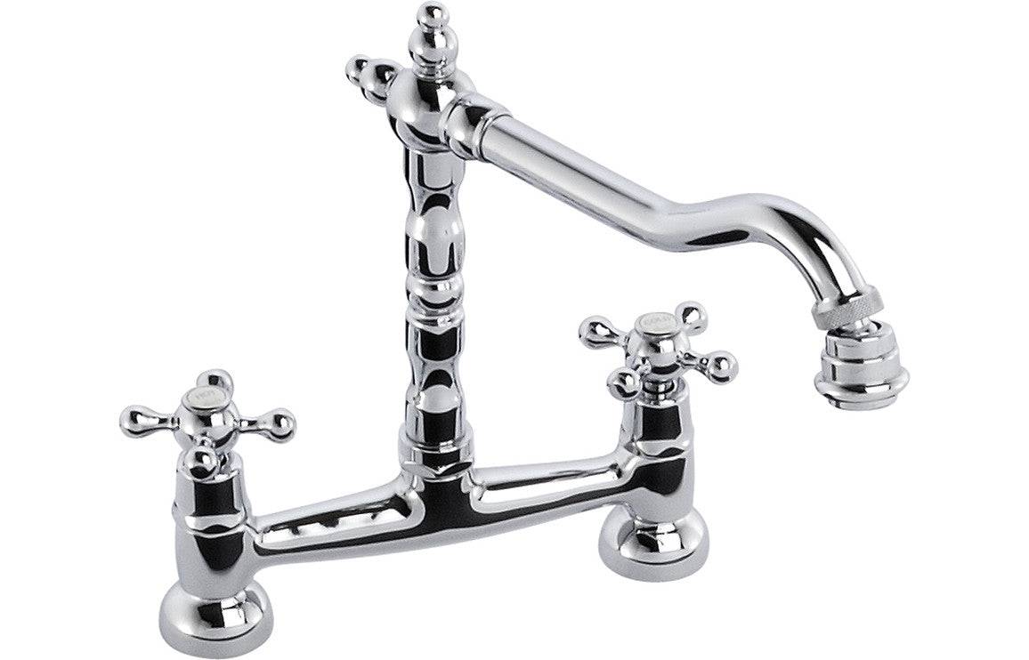 Abode Melford Bridge Mixer Tap - Chrome