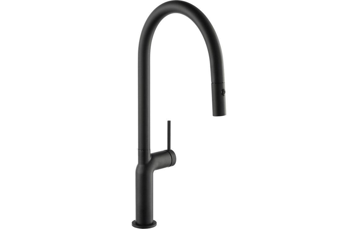 Abode Tubist Single Lever Mixer Tap w/Pull Out - Matt Black