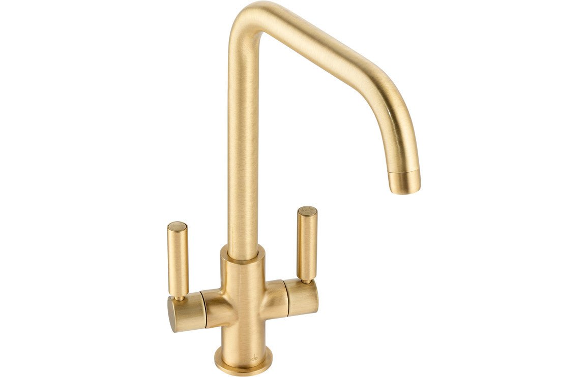 Abode Globe Quad Monobloc Mixer Tap - Brushed Brass