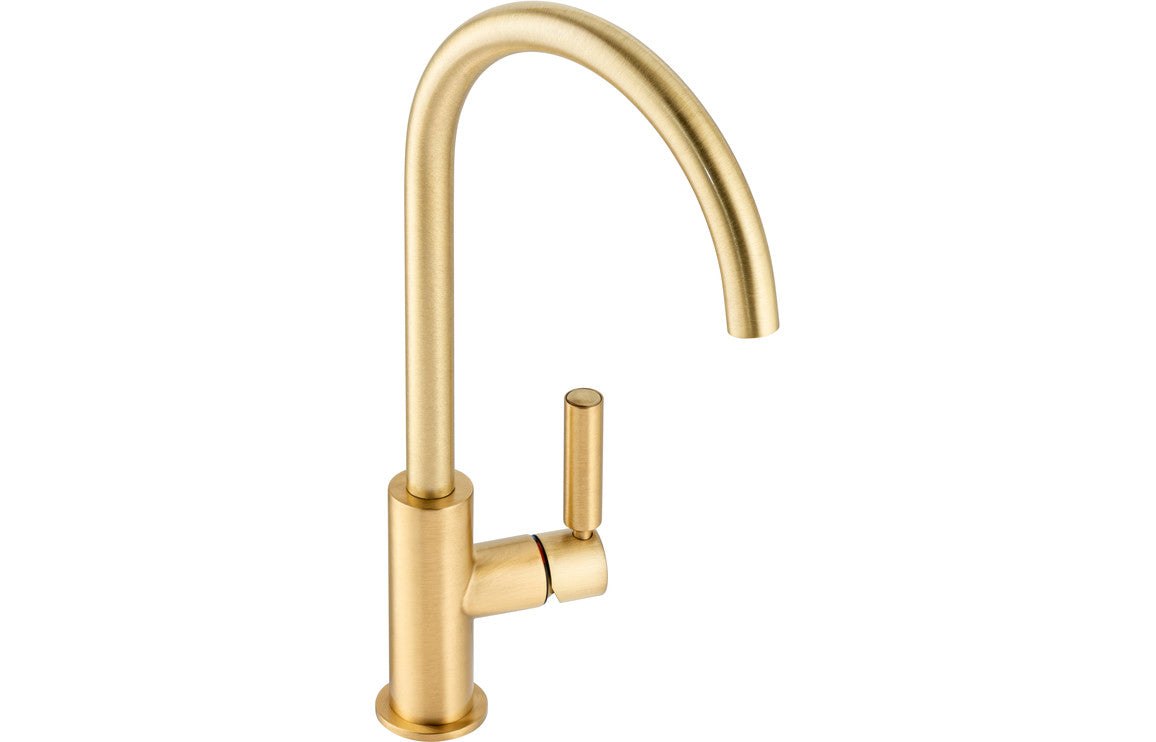 Abode Globe Single Lever Mixer Tap - Brushed Brass