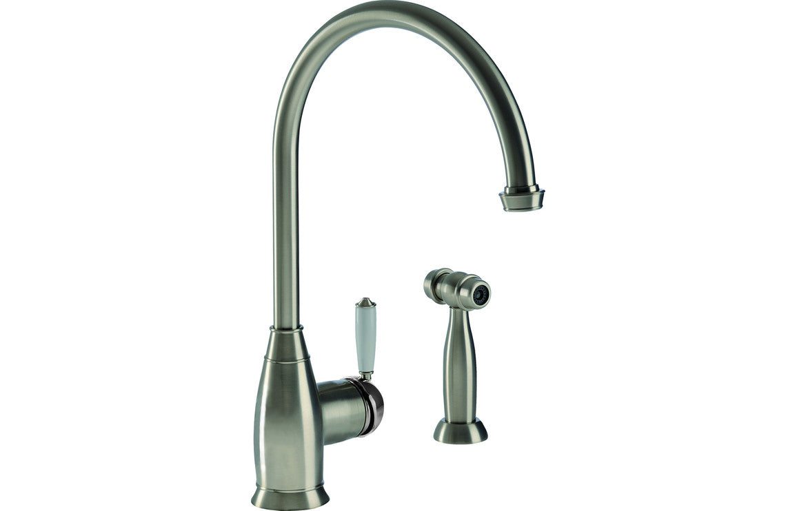 Abode Astbury Single Lever Mixer Tap w/Handspray - Pewter