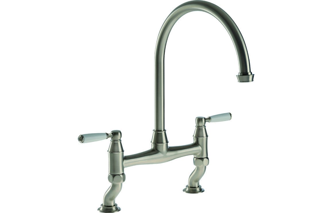 Abode Astbury Bridge Mixer Tap - Pewter