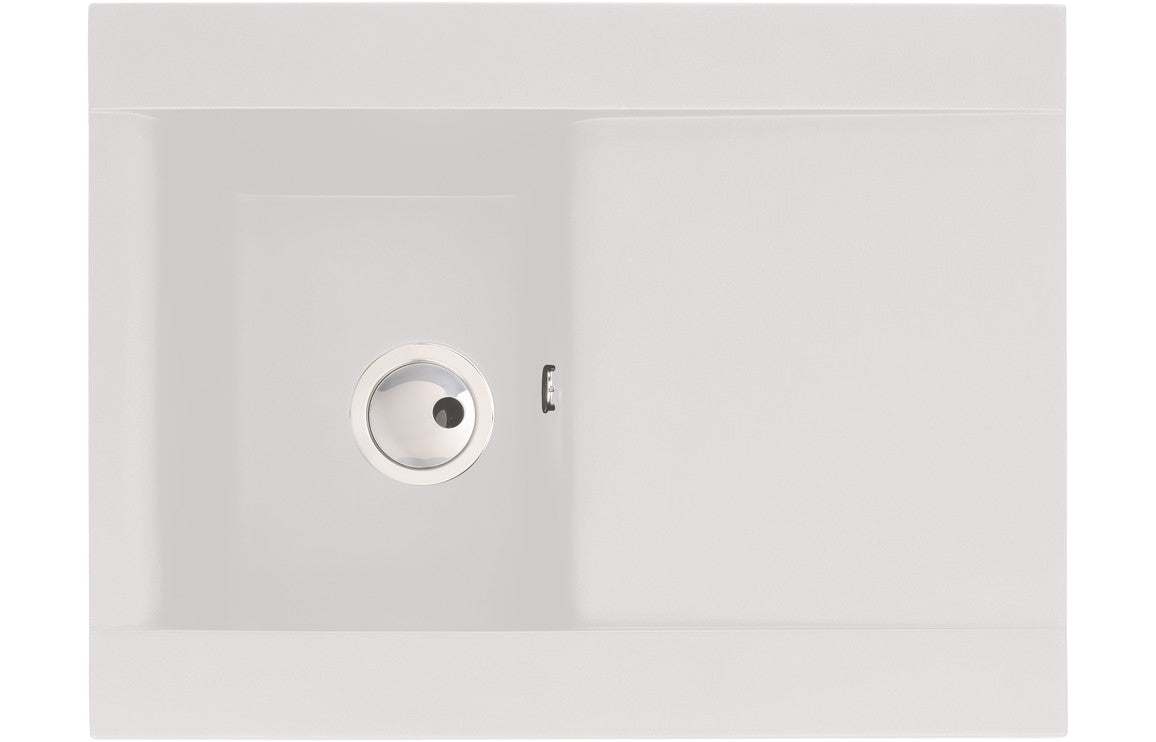 Abode Aspekt 1B & Drainer Granite Inset Sink - White
