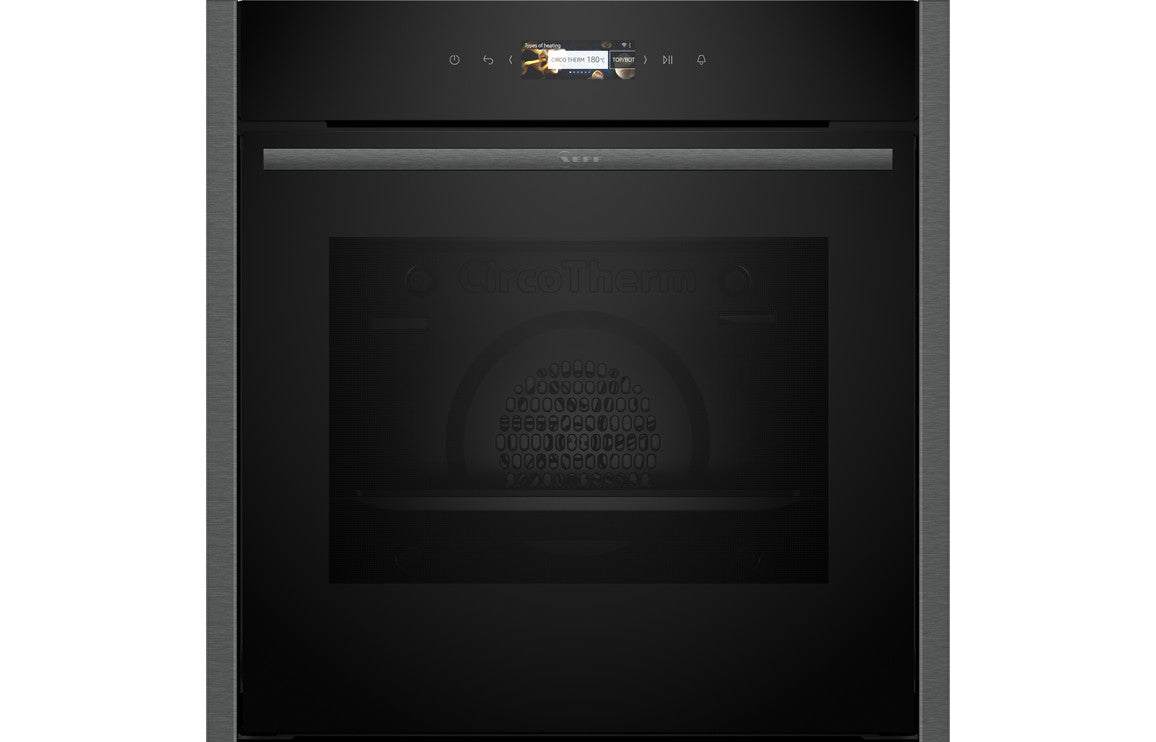 Neff N70 B24CR31G0B Single Electric Oven - Black w/Graphite Trim
