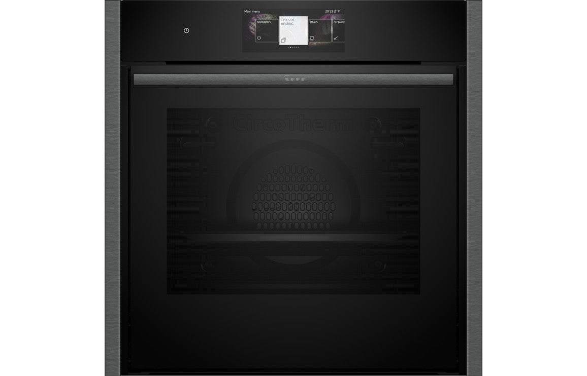 Neff N90 B64CT73G0B Single Slide & Hide Pyrolytic Oven - Black w/Graphite Trim