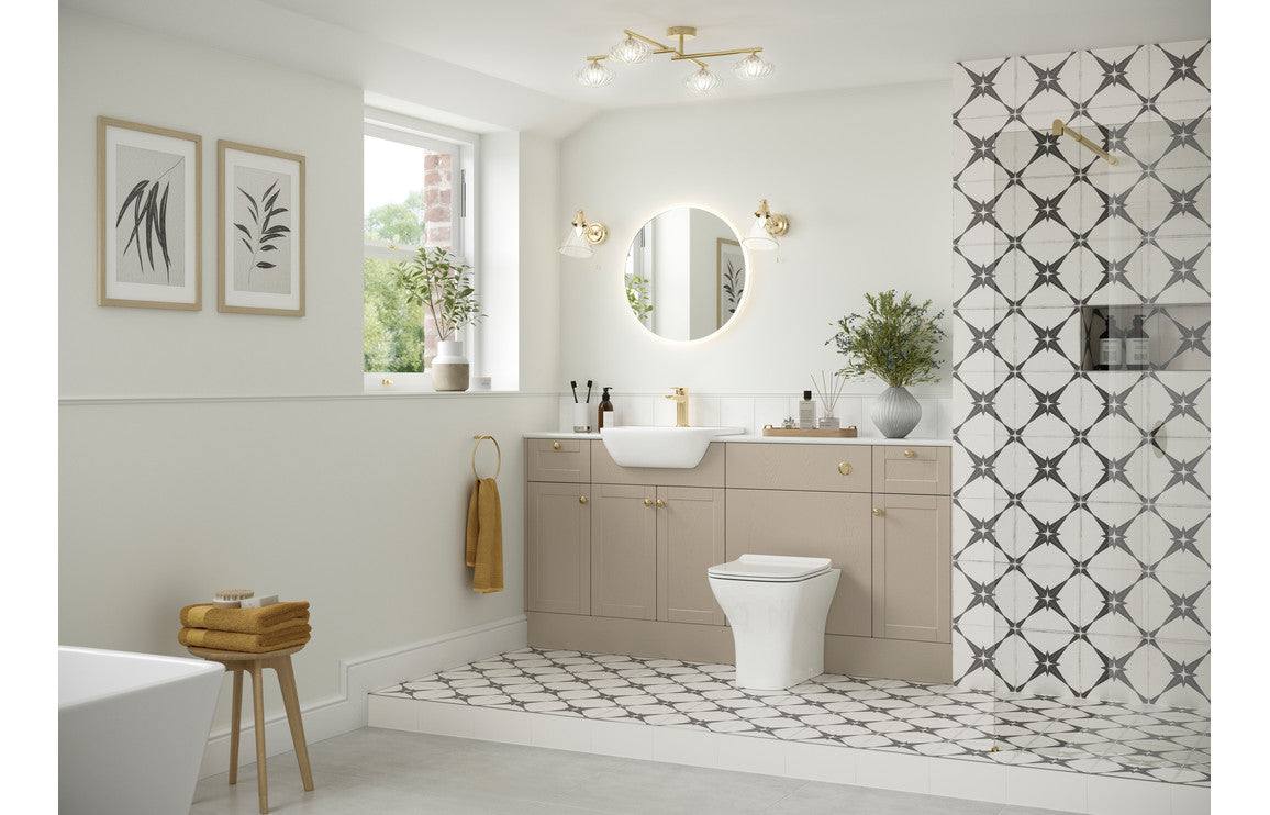 Benita 2400mm Plinth - Matt Latte