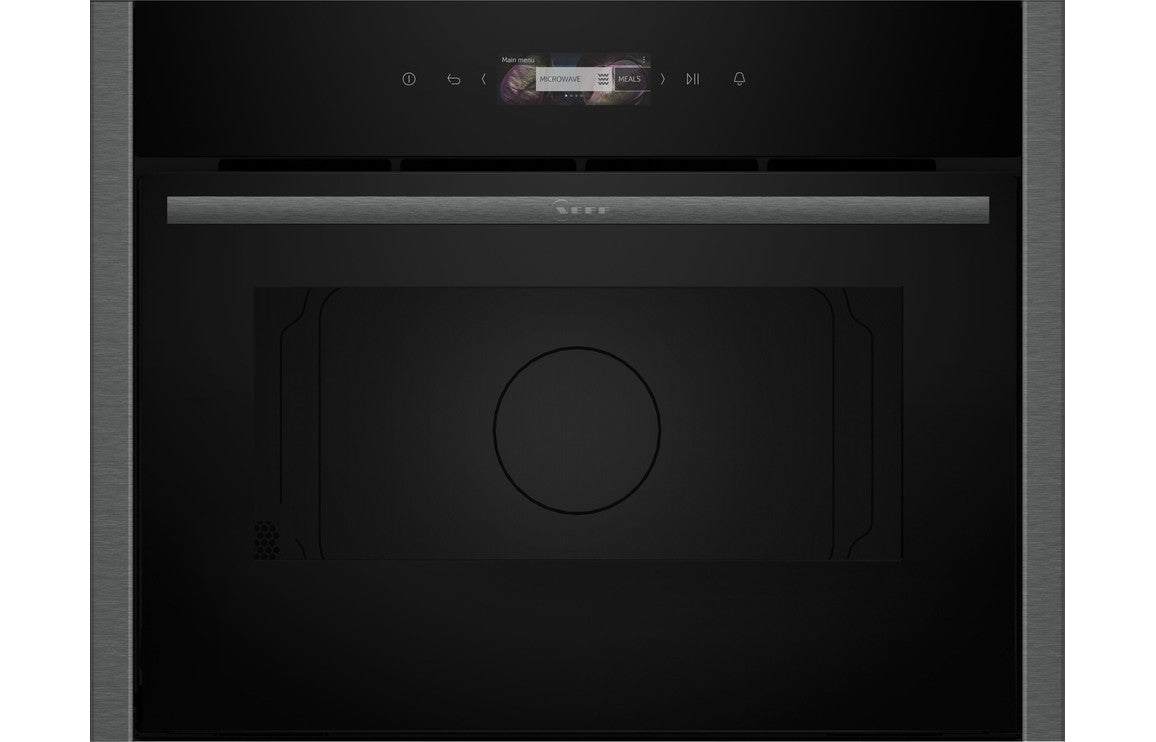 Neff N70 C24GR3XG1B B/I Compact Microwave & Grill - Black w/Graphite Trim