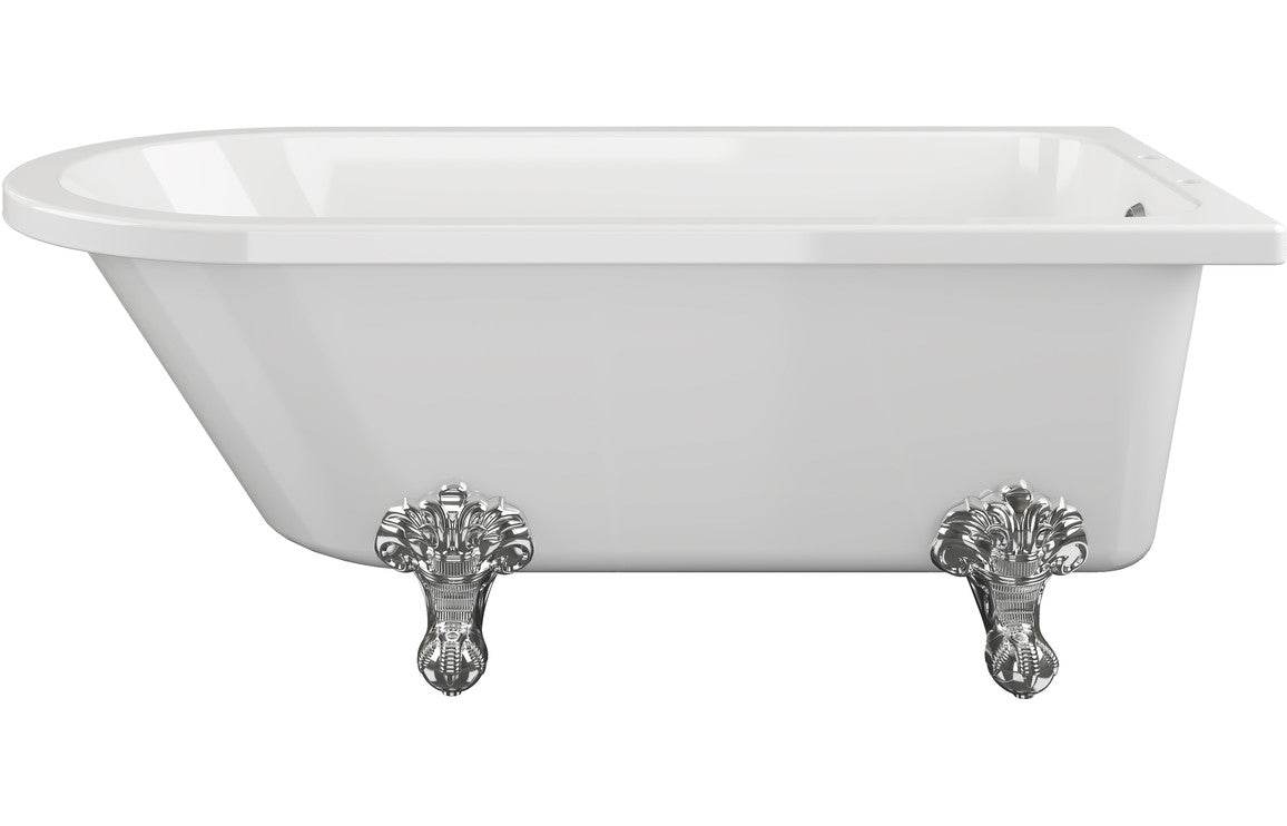 Clevedon Freestanding 1500x750x650mm 2TH Corner Bath w/Feet