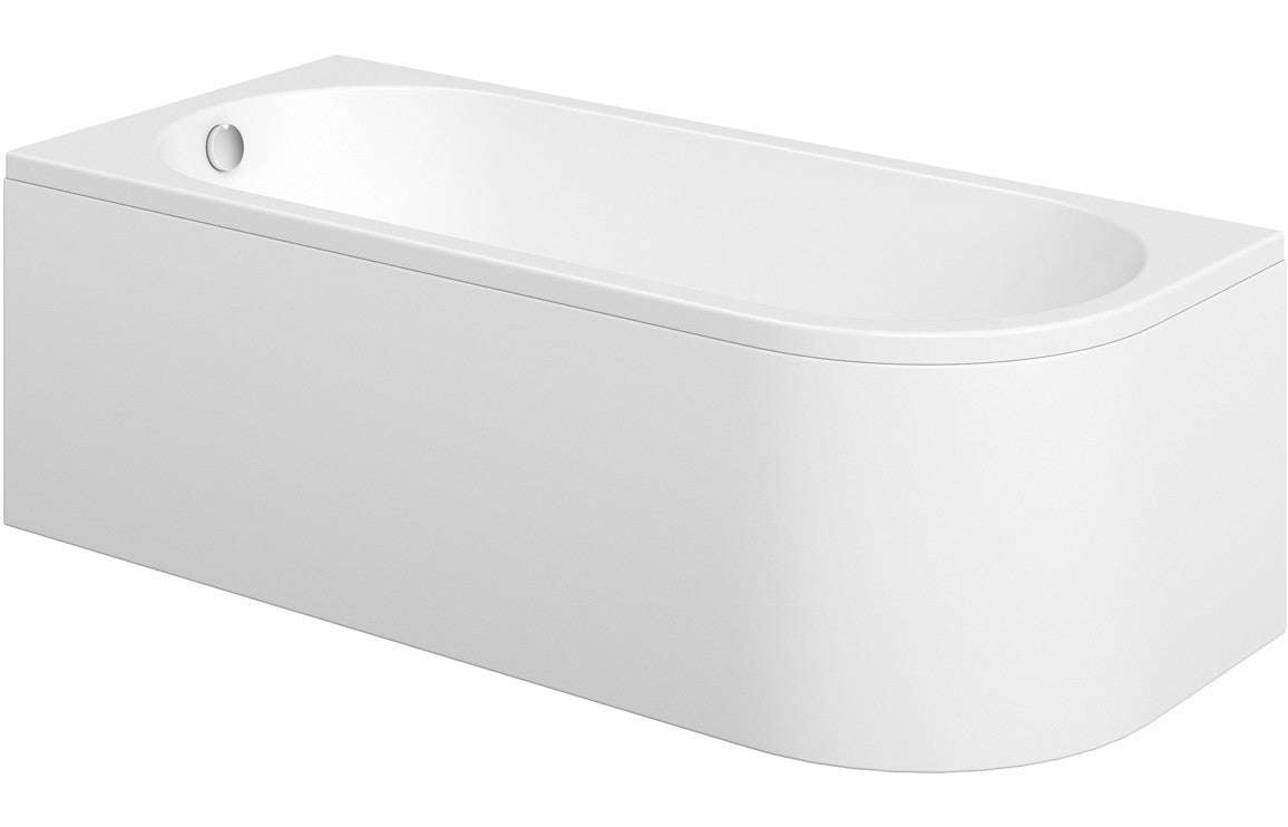 Sarasota J Shape 1500/1700x725x600mm 0TH Bath w/Legs (LH) or (RH)