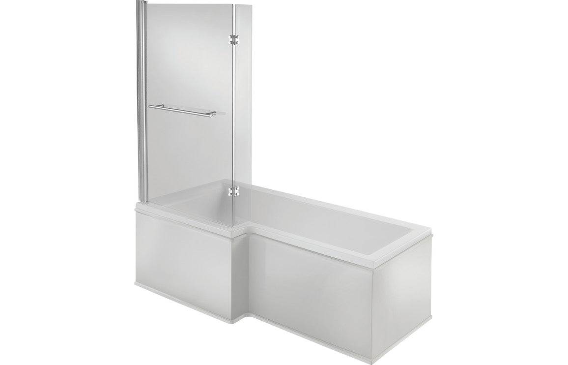 Navarre L Shape 1700x850x560mm 0TH Shower Bath Pack (LH) or (RH)