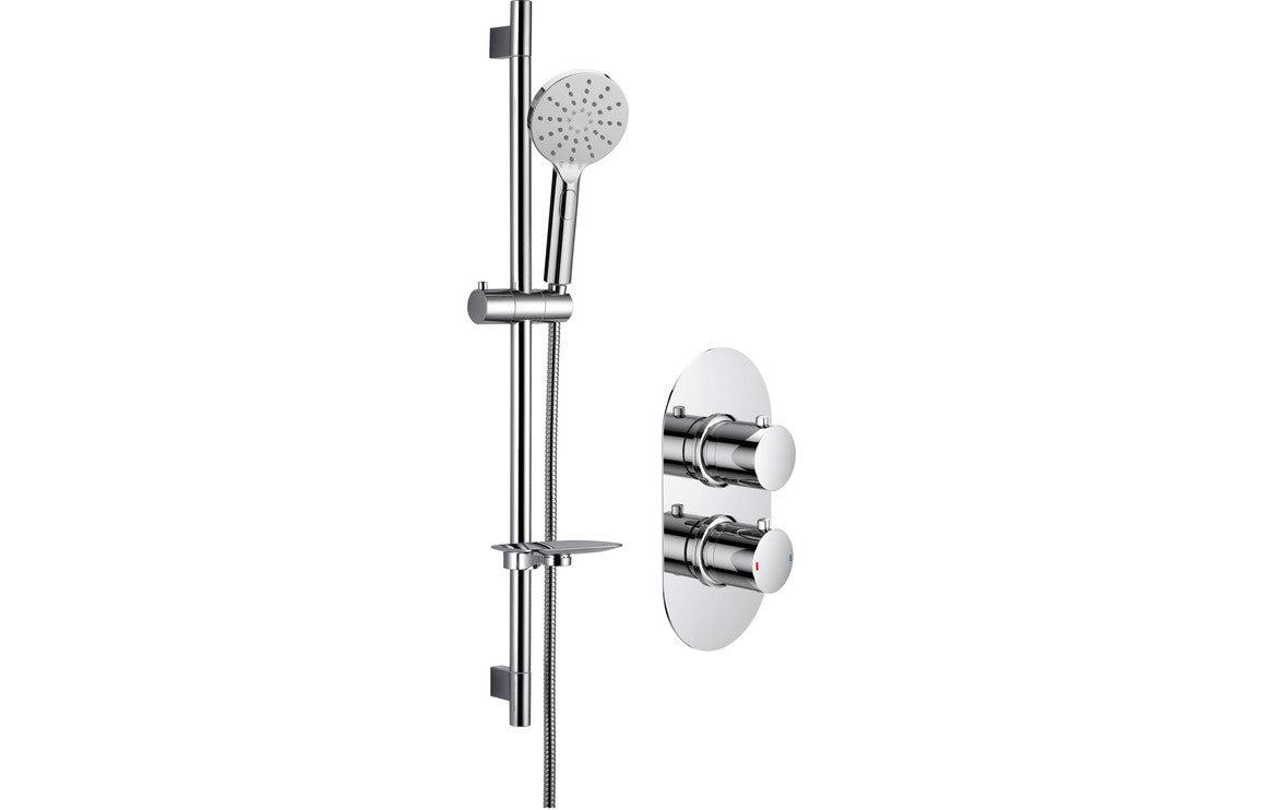 Astro Shower Pack One - Single Outlet Twin Shower Valve w/Riser Kit