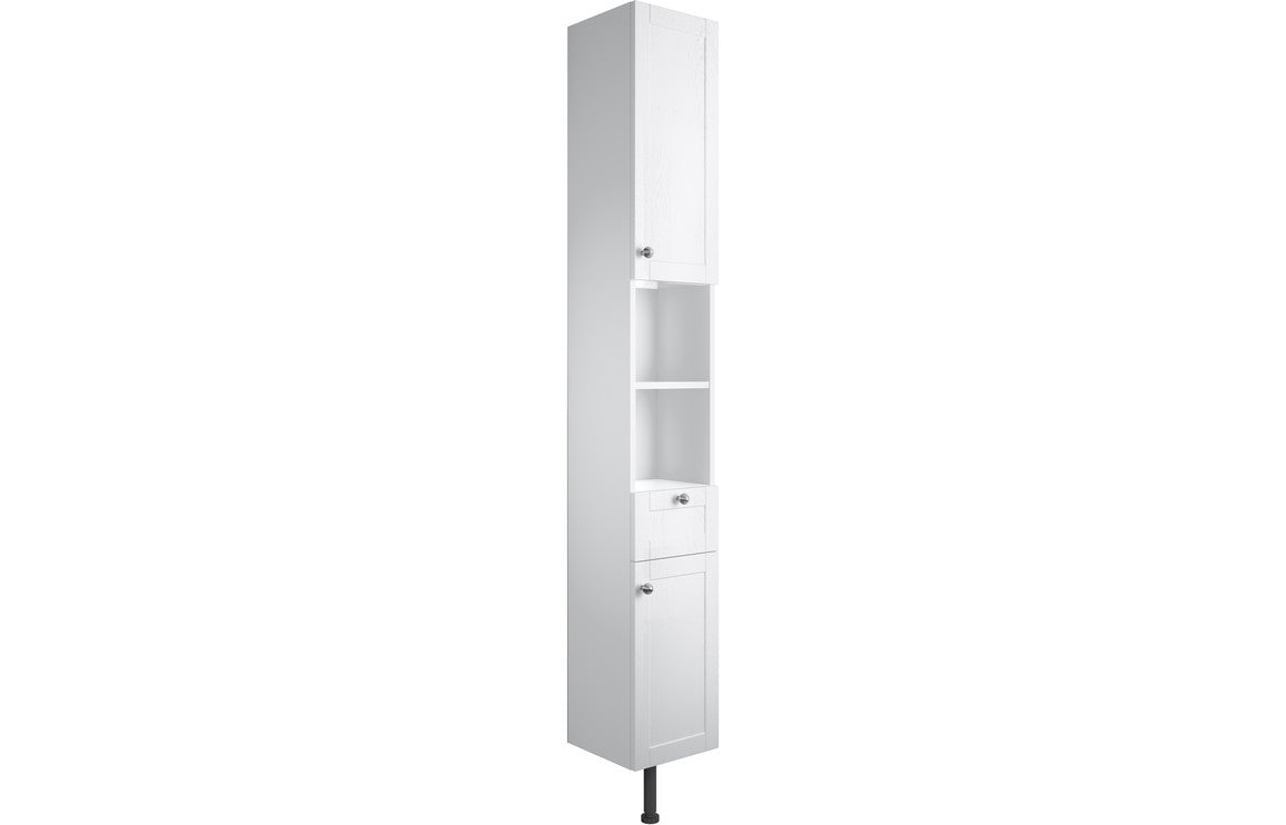 Benita 300mm 2 Door Tall Unit - Satin White Ash