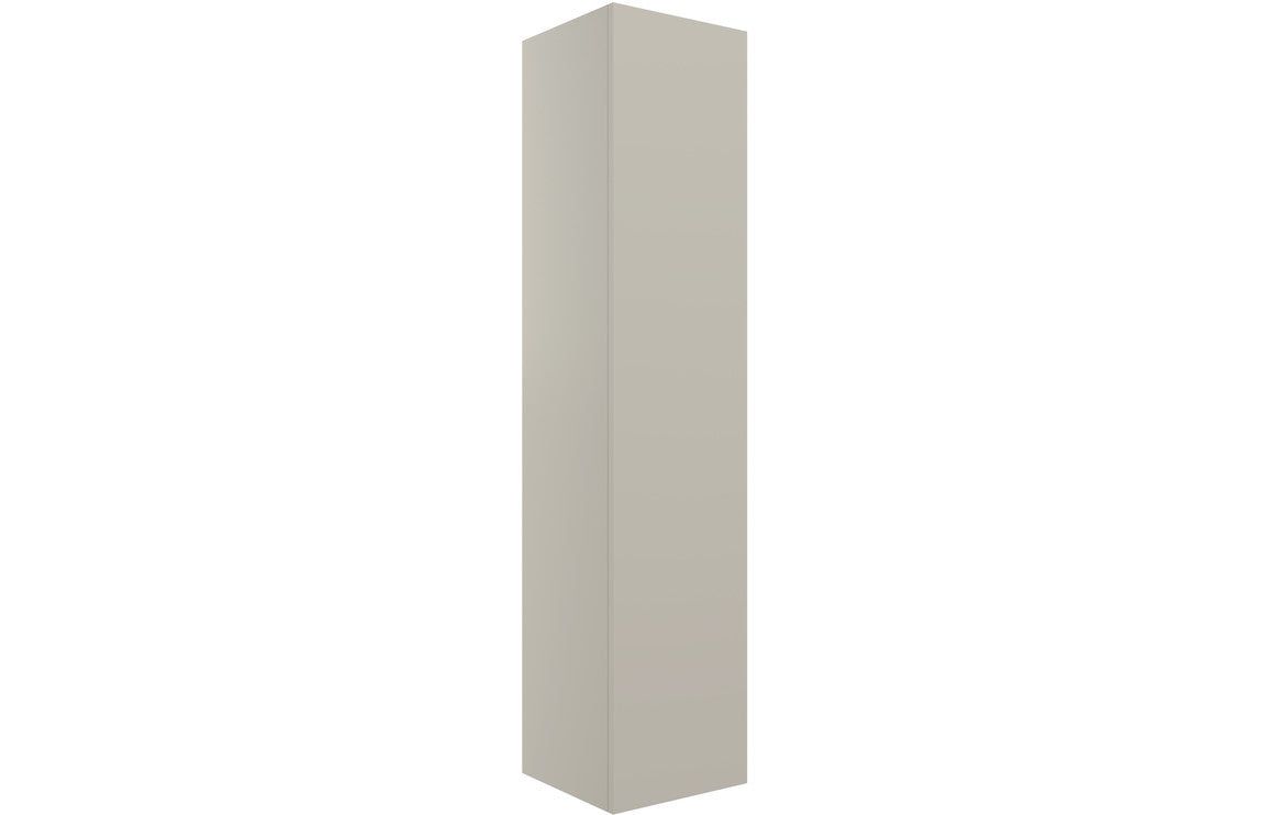 Statement 350mm Wall Hung 1 Door Tall Unit - Matt Latte