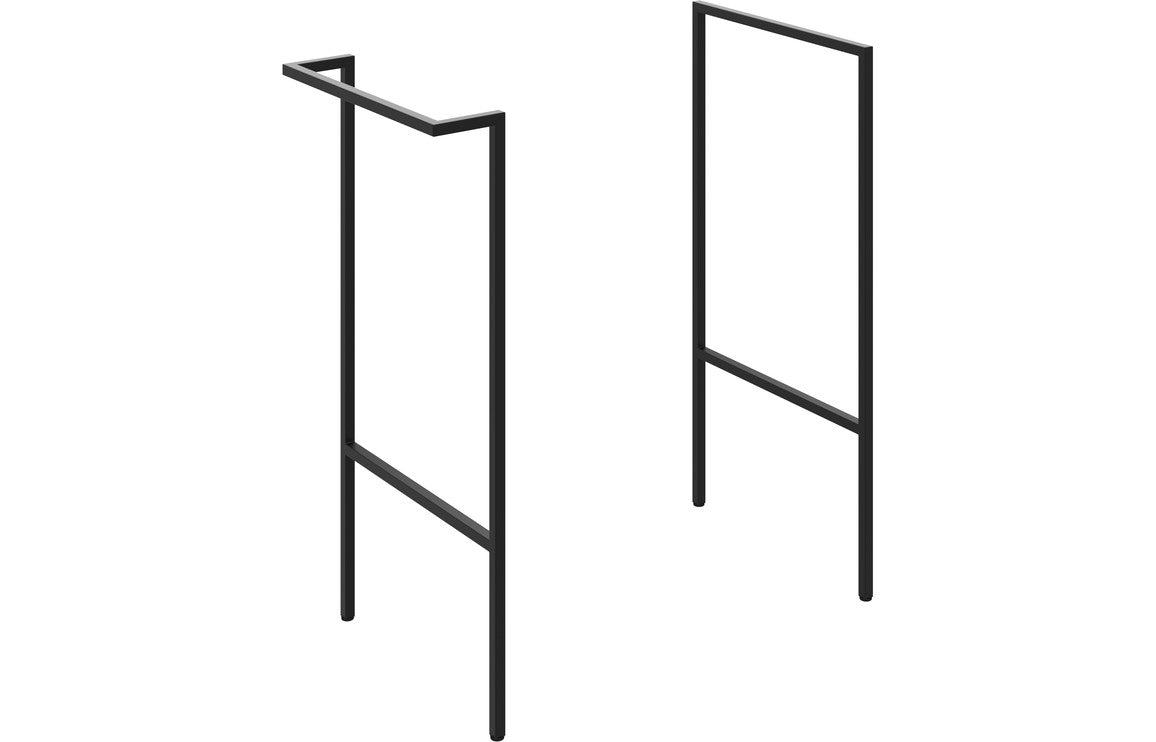 Statement Optional Frame with Integrated Towel Rail - Matt Black