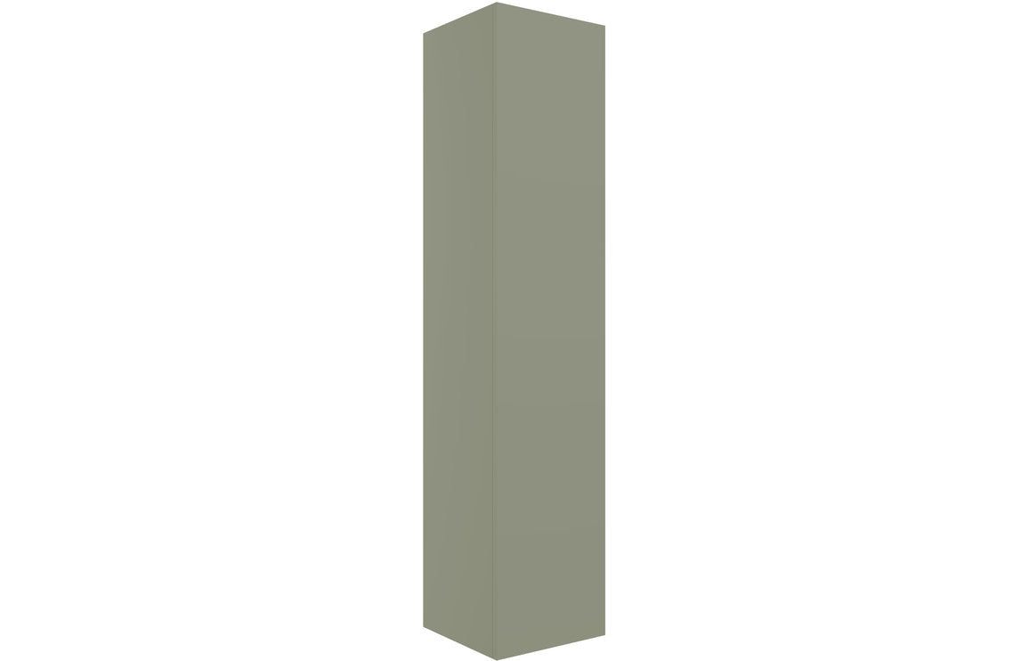 Statement 350mm Wall Hung 1 Door Tall Unit - Matt Olive Green