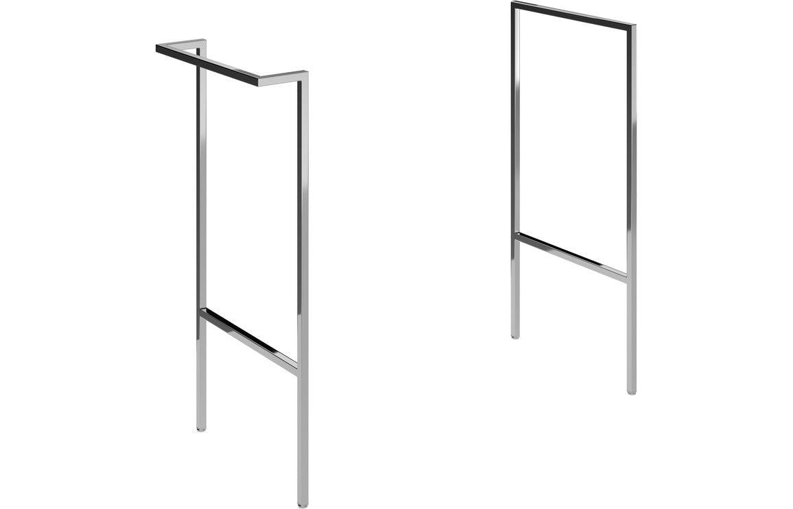 Statement Optional Frame with Integrated Towel Rail - Chrome