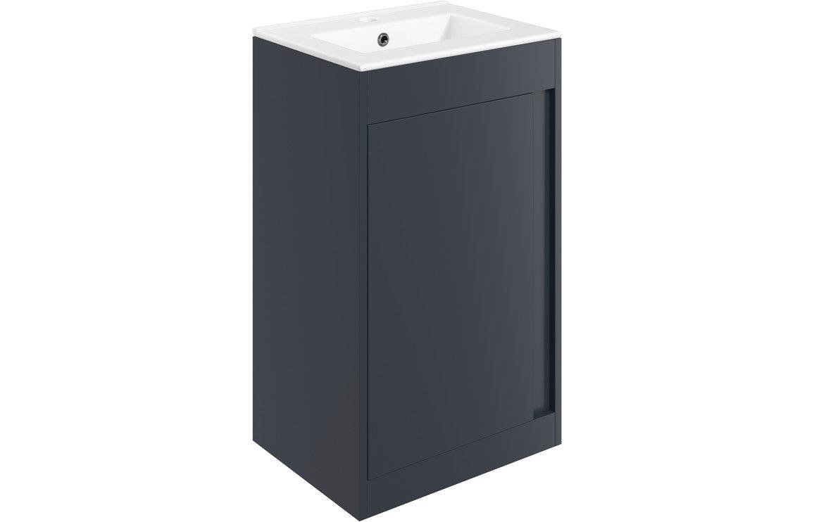 Elements 510mm Floor Standing Unit Inc. Basin - Matt Indigo Blue