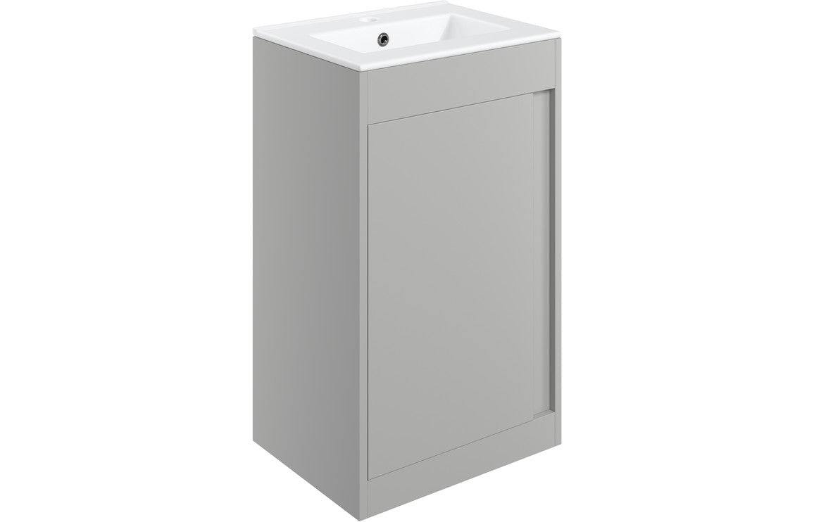 Elements 510mm Floor Standing Unit Inc. Basin - Matt Light Grey