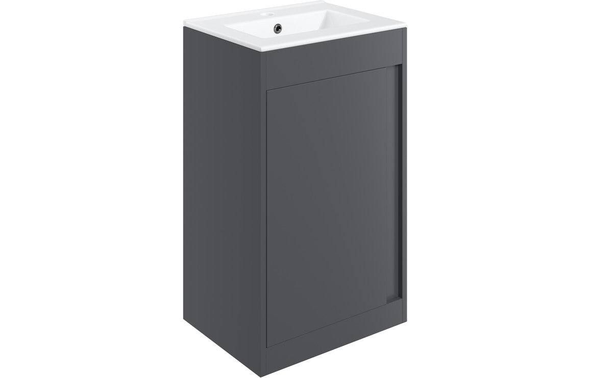Elements 510mm Floor Standing Unit Inc. Basin - Matt Graphite Grey