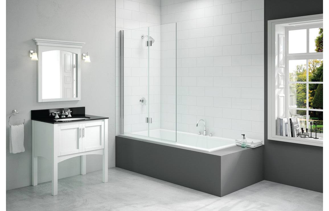 Merlyn 900x1500mm 2-Panel Hinged Bath Screen - Right Hand or Left Hand