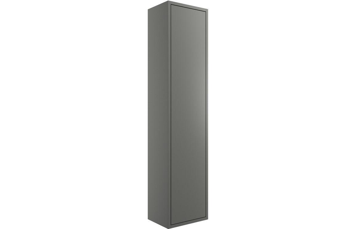 Perla 300mm 1 Door Wall Hung Tall Unit - Matt Grey