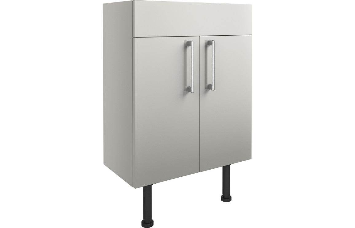Alba 600mm Basin Unit - Light Grey Gloss