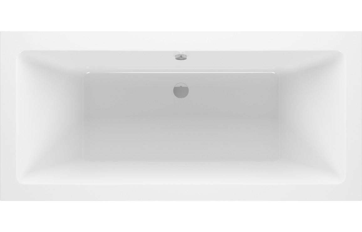 Navarre Square Double Ended SUPERCAST 1700x700/750x550mm 0TH Bath w/Legs