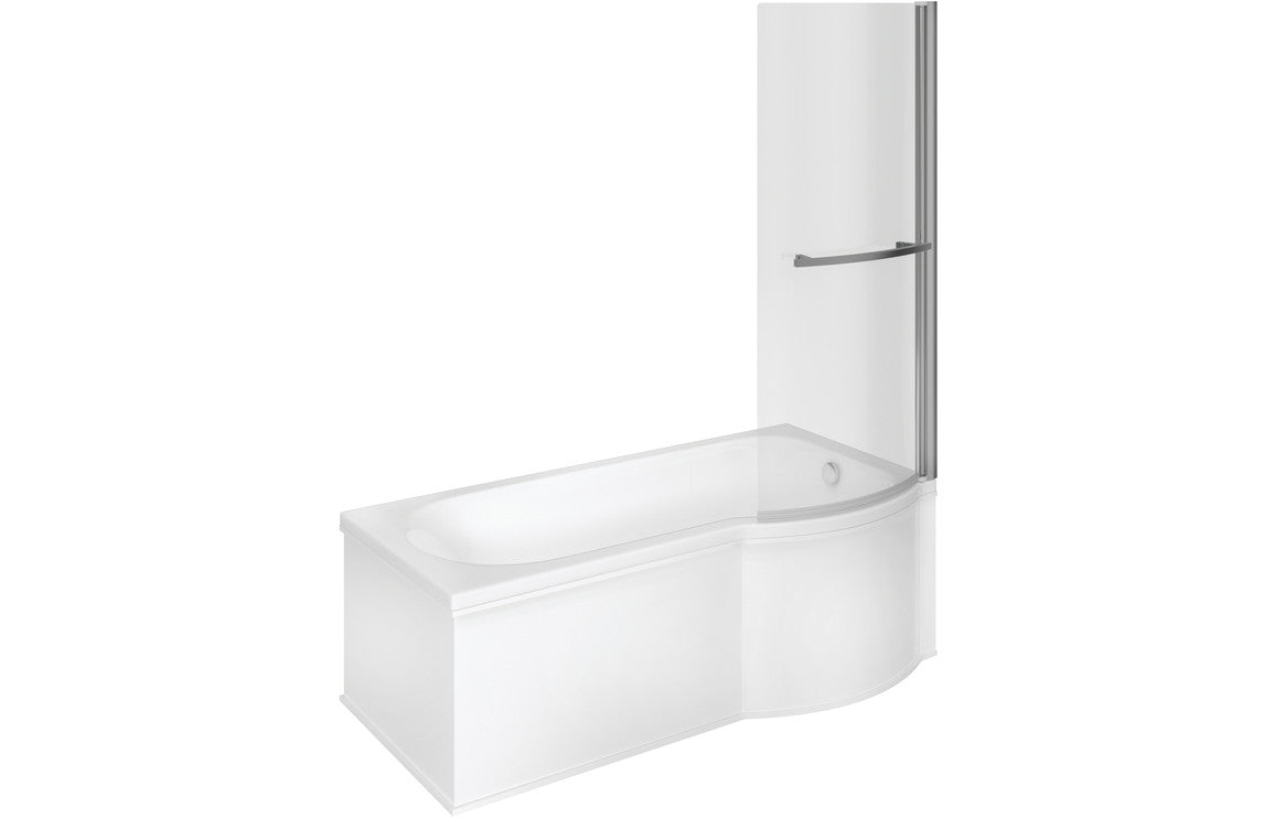 Ora P Shape SUPERCAST 1700x850x560mm 0TH Bath w/Legs (RH)
