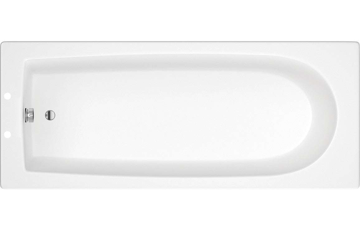 Pierson D Shape Single Ended 1700x700x550mm 2TH Bath w/Legs