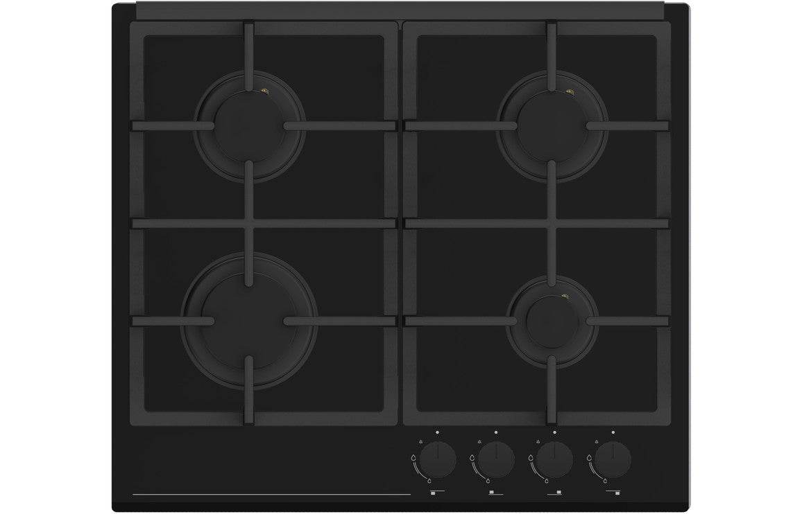 Prima+ PRGH218 60cm Gas on Glass Hob - Black