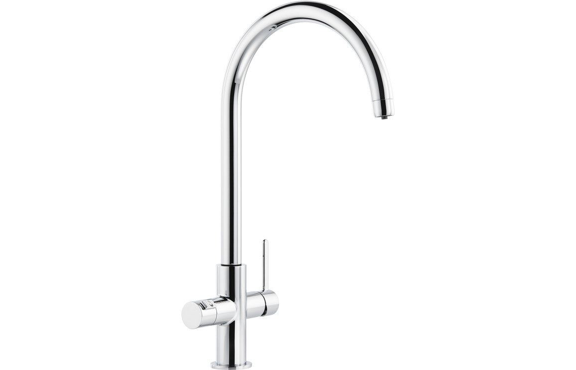 Abode Prothia 3 IN 1 Swan Spout Slimline Monobloc Tap - Chrome, Brushed Brass, Brushed Nickel, Matt Black, Urban Copper