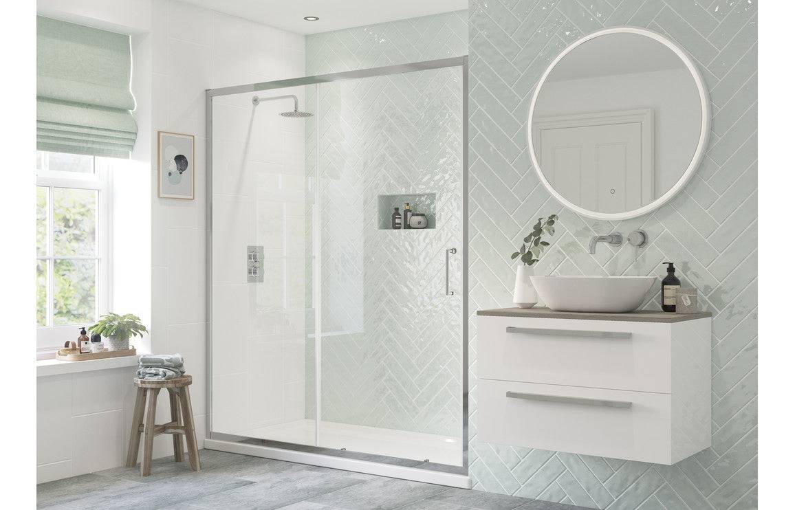Flex 1500mm Sliding Door - Chrome