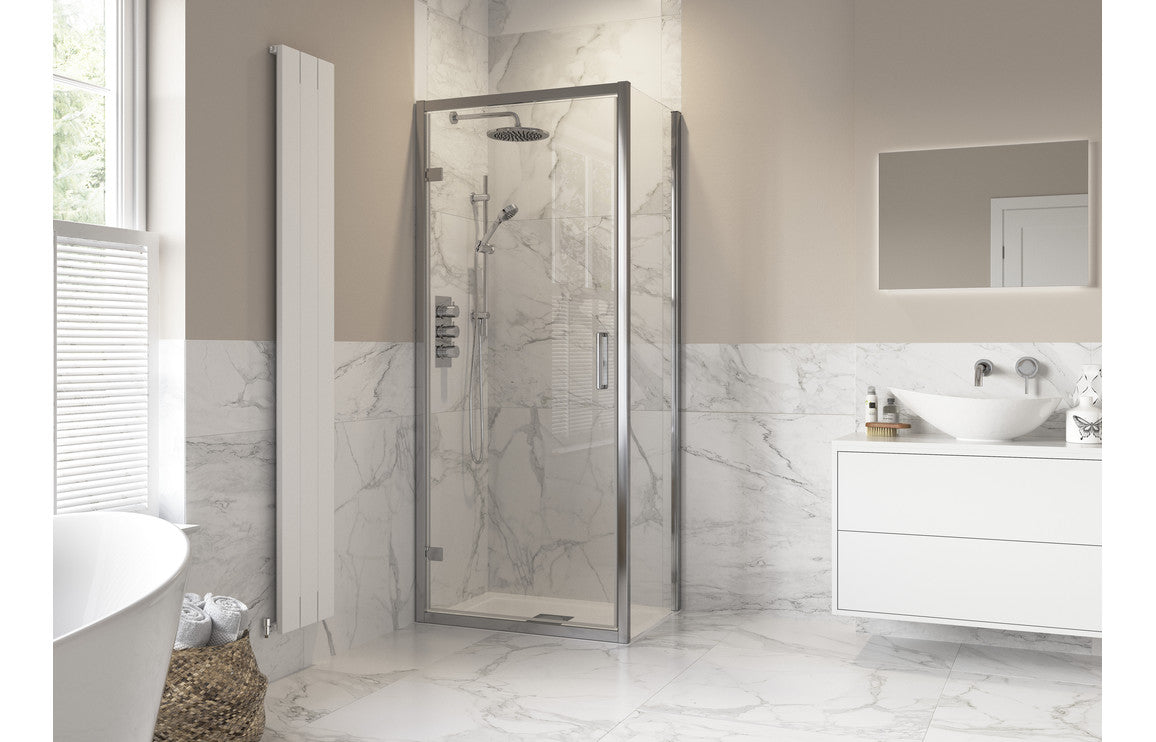Iconix 800mm Hinged Door Side Panel - Chrome