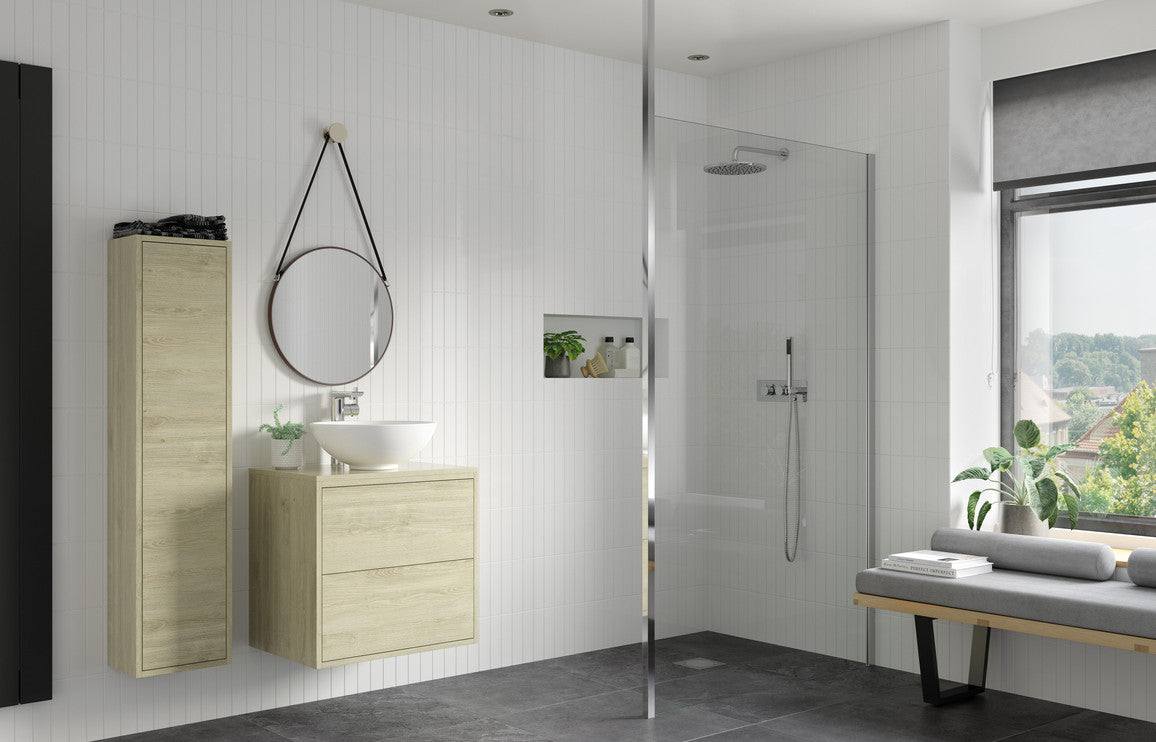 Iconix 500/700/760/800/900/1000/1200/1400mm Wetroom Panel & Floor-to-Ceiling Pole - Chrome