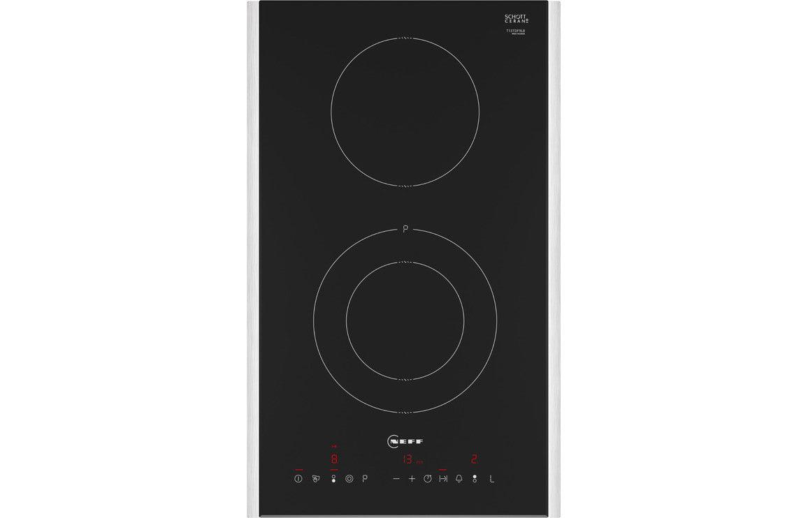 Neff N70 T13TDF9L8 30cm Ceramic Hob - Black w/Steel Trim