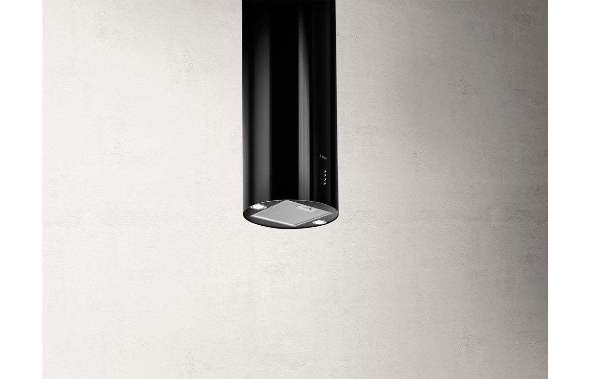 Elica Tube Pro 43cm Cylinder Island Hood - Black