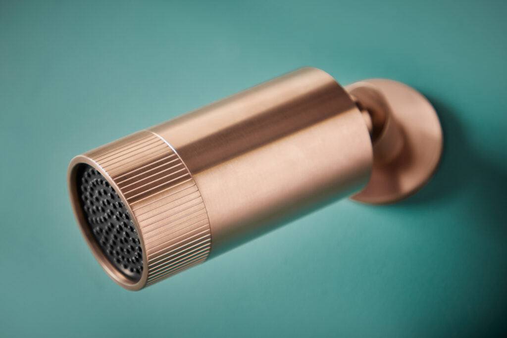Core Spotlight Shower Head Brushed Brass