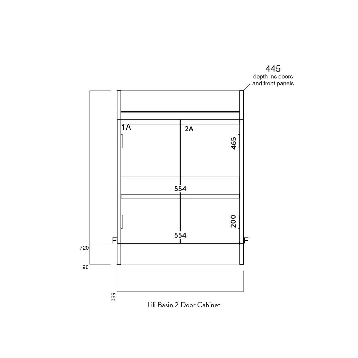 Lili 600 Door Vanity Unit